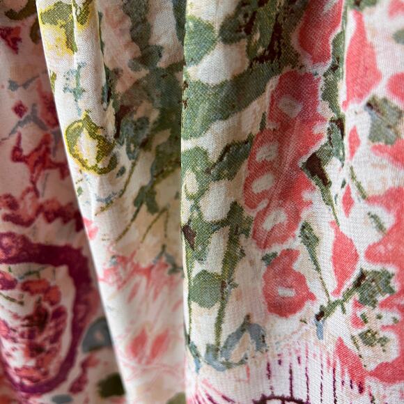 Live 4 Truth Blouse Womens SZ Small Bohemian Colorful Floral Long Flowy Sleeves - Picture 7 of 14